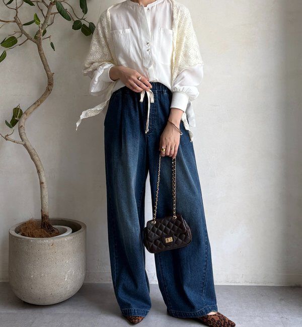  「【新色追加】リブブルゾン風シャツ」|シャツ・ブラウス|