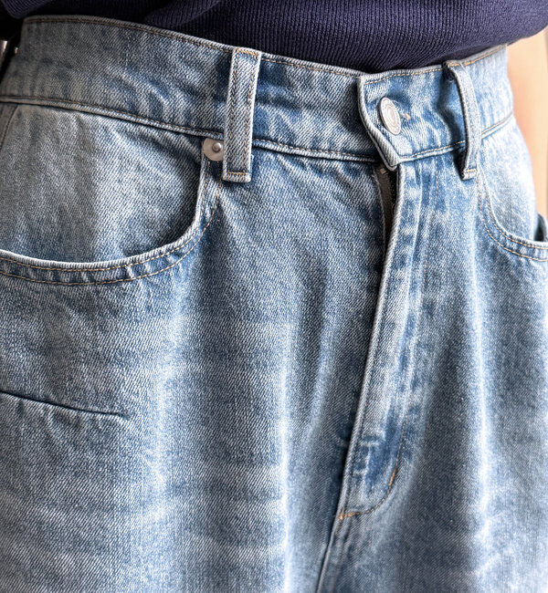  「ミドルオンスダメージデニム」|デニム|