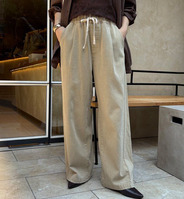  「【新色追加】デニムワイドイージーパンツ」|デニム|