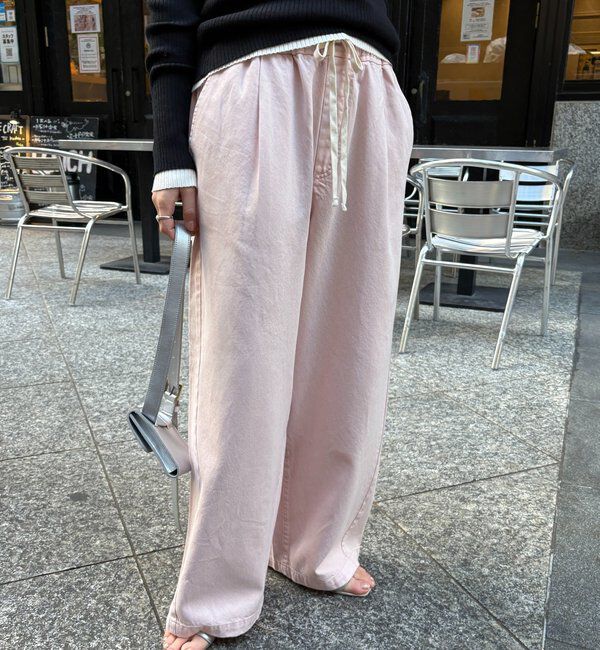  「【新色追加】デニムワイドイージーパンツ」|デニム|