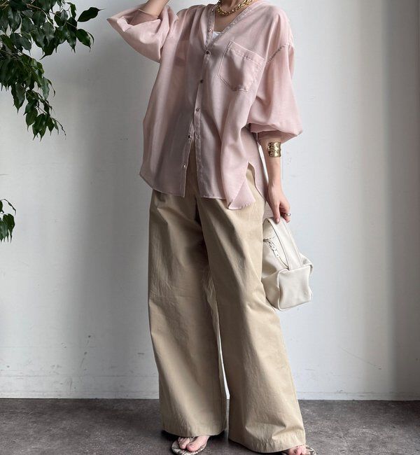  「GOLDボタンVVシャツ」|シャツ・ブラウス|