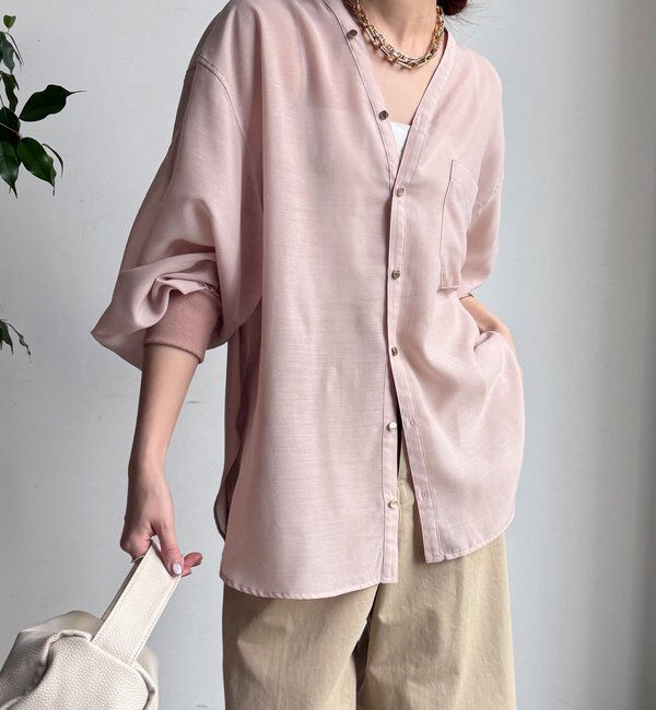  「GOLDボタンVVシャツ」|シャツ・ブラウス|