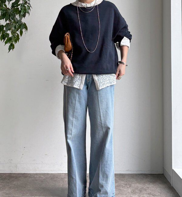  「【WEB限定】パネルレースバンドカラーシャツ」|シャツ・ブラウス|