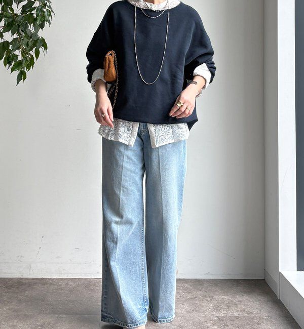  「【WEB限定】パネルレースバンドカラーシャツ」|シャツ・ブラウス|