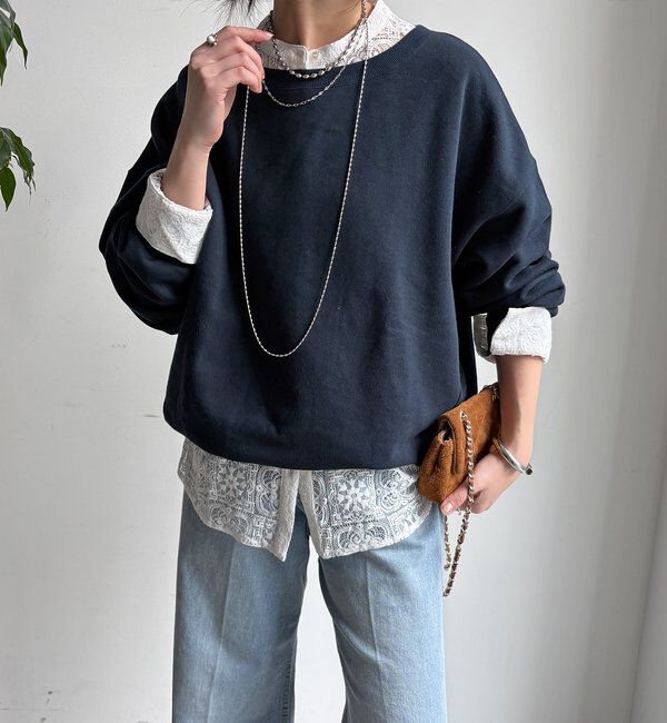  「【WEB限定】パネルレースバンドカラーシャツ」|シャツ・ブラウス|