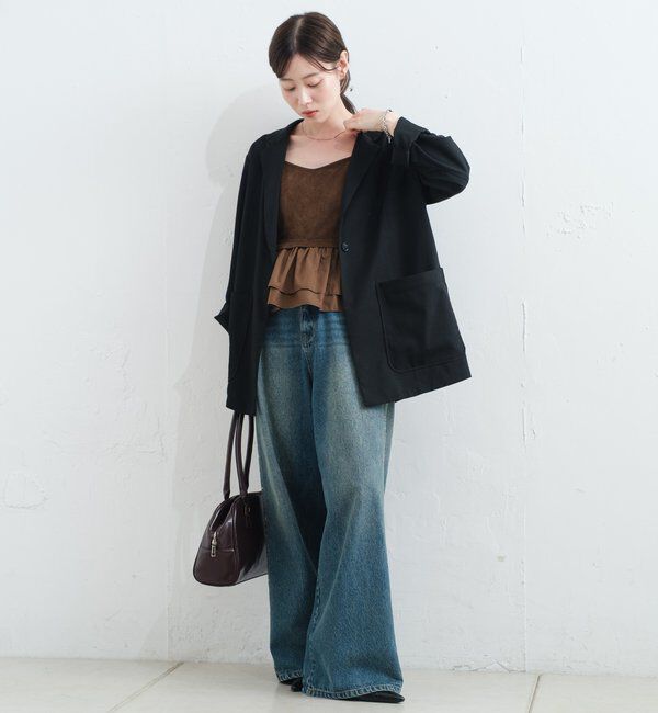  「スウェードペプラムビスチェ」|キャミソール|