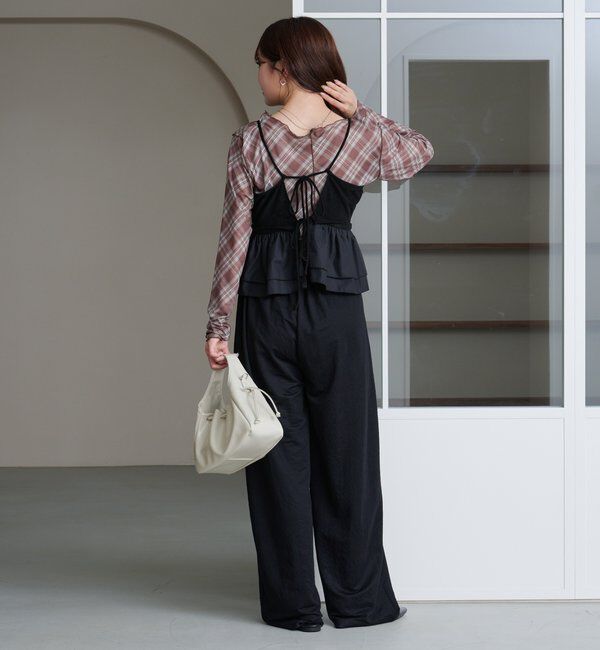  「スウェードペプラムビスチェ」|キャミソール|