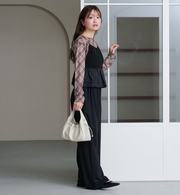  「スウェードペプラムビスチェ」|キャミソール|