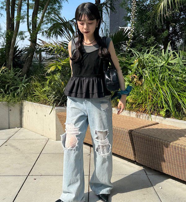  「スウェードペプラムビスチェ」|キャミソール|