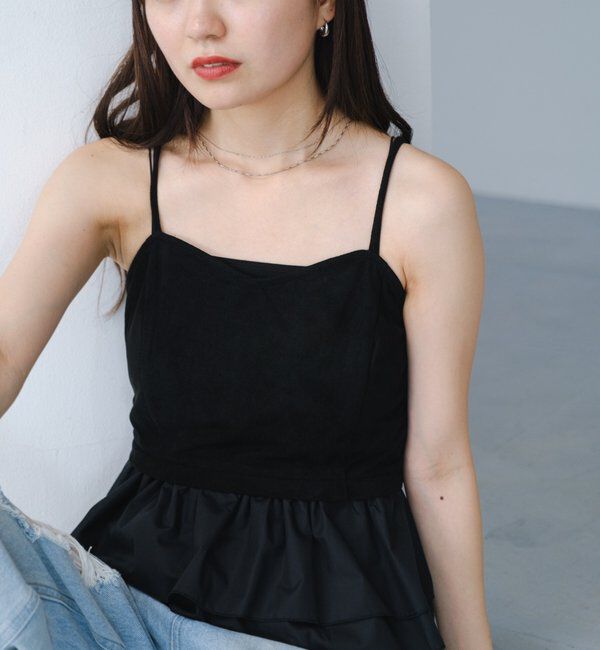  「スウェードペプラムビスチェ」|キャミソール|