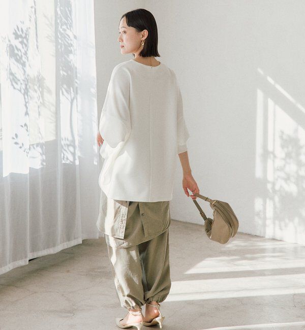  「【楽ちんキレイ】ダンボールポンチョプルオーバー」|Tシャツ・カットソー|