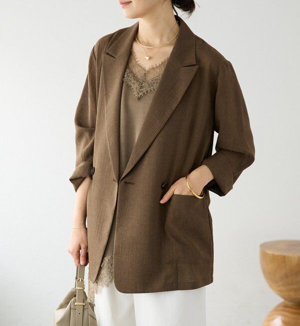  「予約【新色追加/ウォッシャブル】シアースラブオーバージャケット」|テーラードジャケット|