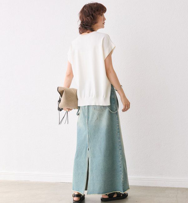  「【接触冷感】クールタッチショルダーニット」|ニット・セーター|