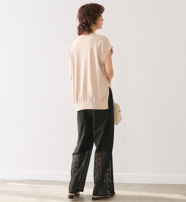  「【接触冷感】クールタッチショルダーニット」|ニット・セーター|