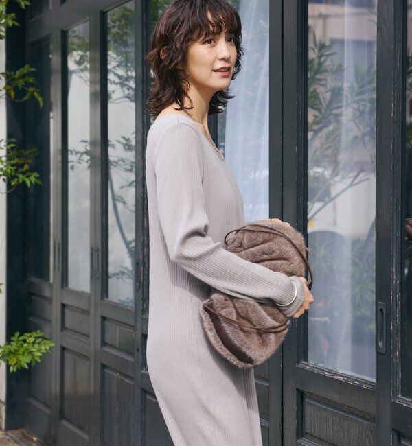  「【全骨格細見え】NEW2WAYロングリブワンピース」|ワンピース|