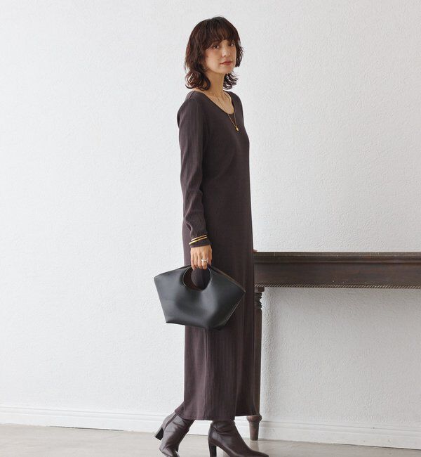  「【全骨格細見え】NEW2WAYロングリブワンピース」|ワンピース|