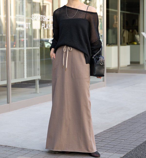  「予約【イージーな着心地】スエットロングスカート」|スカート|