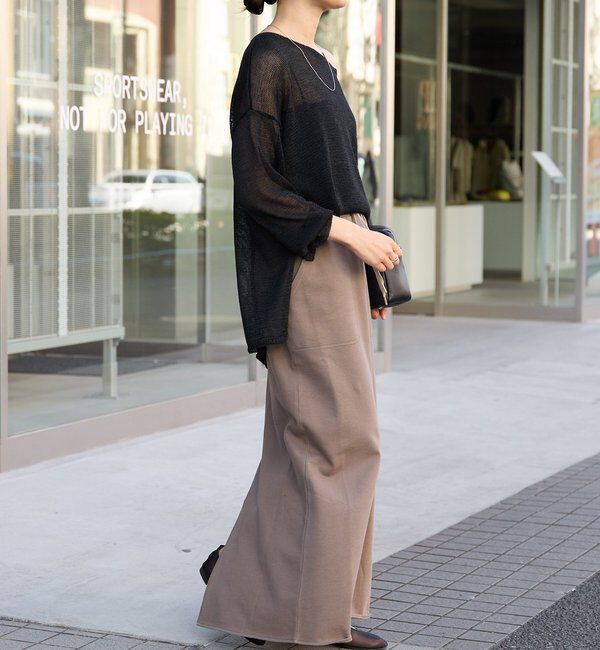  「予約【イージーな着心地】スエットロングスカート」|スカート|