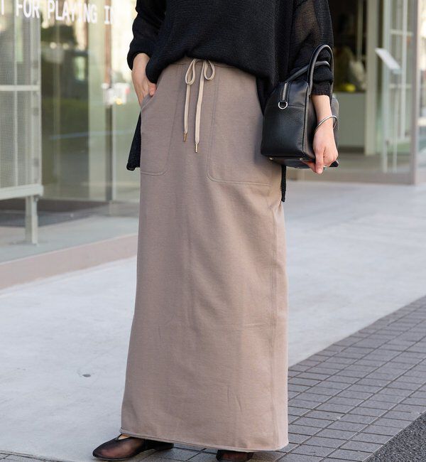  「予約【イージーな着心地】スエットロングスカート」|スカート|
