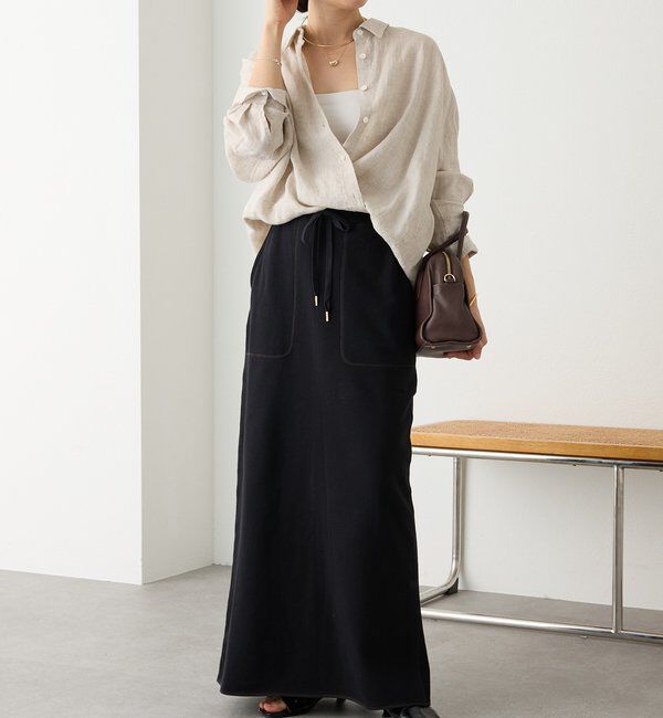 「予約【イージーな着心地】スエットロングスカート」|スカート|