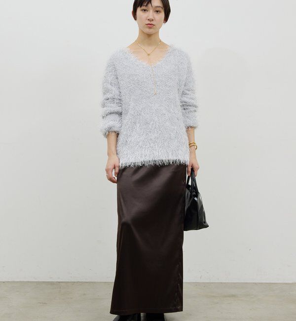  「【ルミネ限定カラー】【手洗い可能】ストレッチサテンタイトスカート」|スカート|