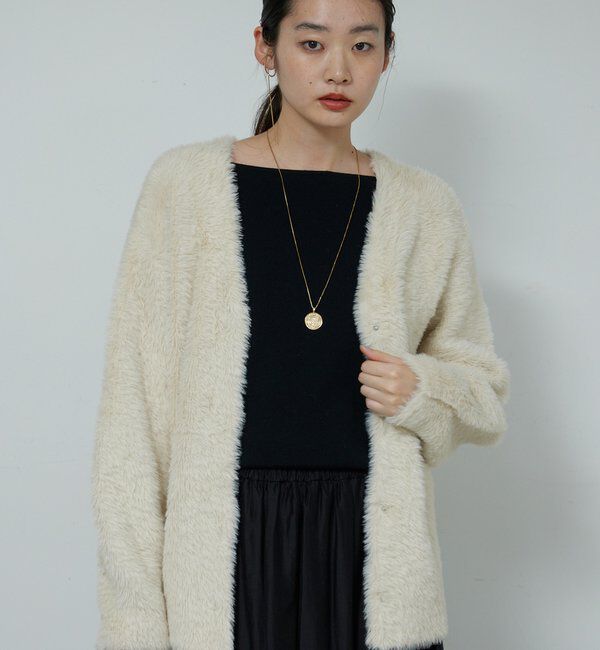  「【2WAY】フェザーヤーンカーデ」|ニット・セーター|