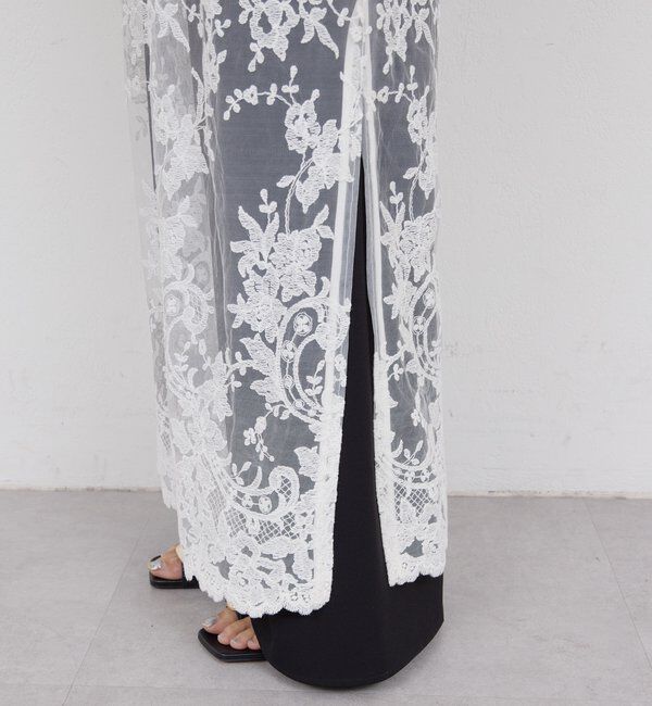  「【手洗い可】シアーレースキャミワンピース」|ワンピース|