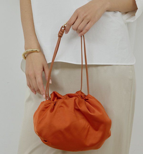  「【2.718】サテンドロストBAG」|トートバッグ|オレンジ