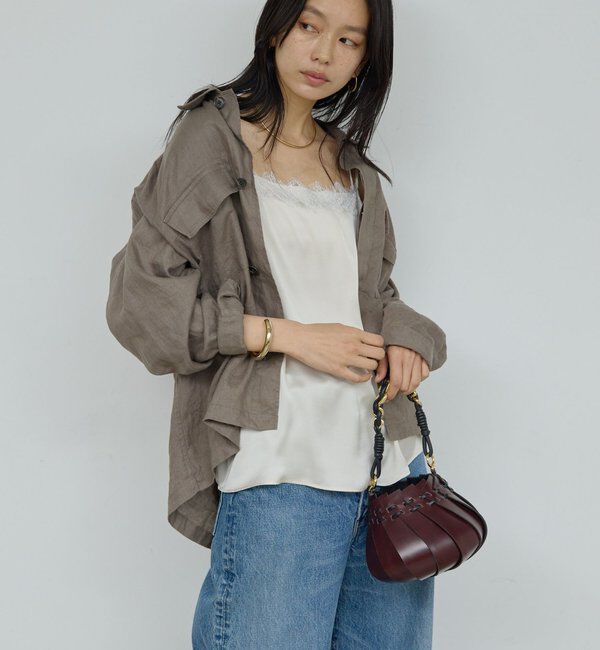  「サテンレースキャミ」|シャツ・ブラウス|