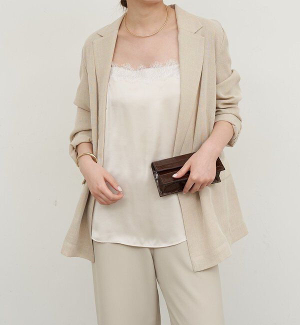  「サテンレースキャミ」|シャツ・ブラウス|