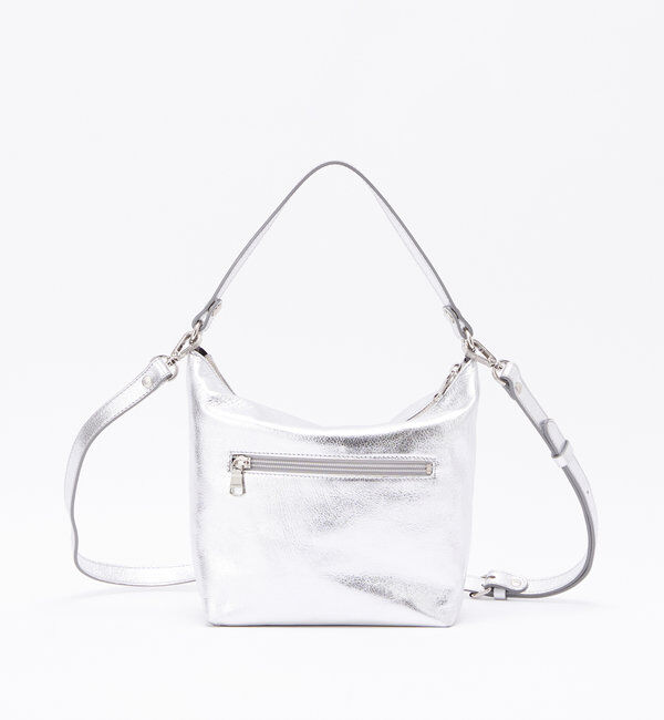  「ソフトレザーシンプルショルダーバッグ［silver］」|ショルダー・メッセンジャー|