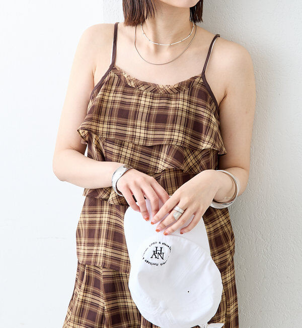  「チェックフリルキャミ」|シャツ・ブラウス|