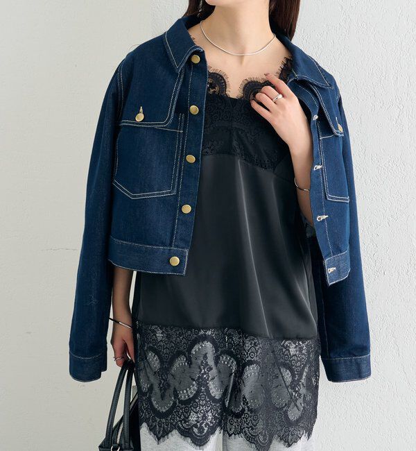  「レースサテンキャミソール」|シャツ・ブラウス|