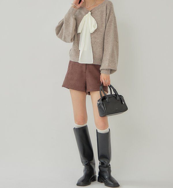  「リボン付きニット プルオーバー」|ニット・セーター|