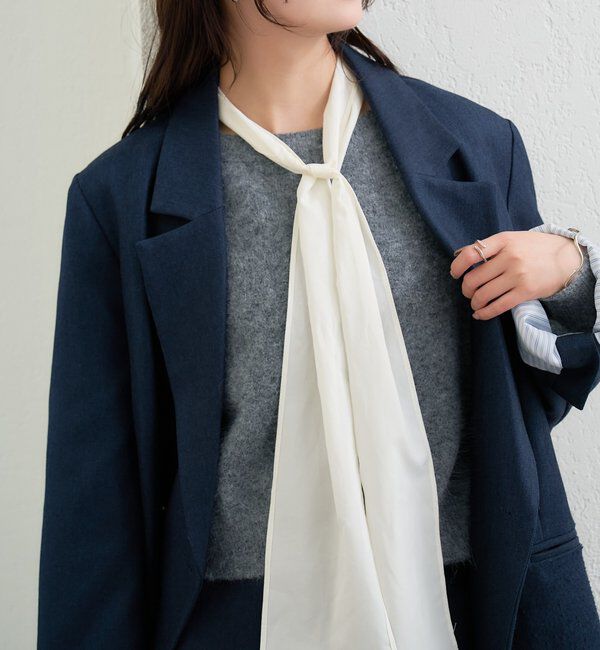  「リボン付きニット プルオーバー」|ニット・セーター|