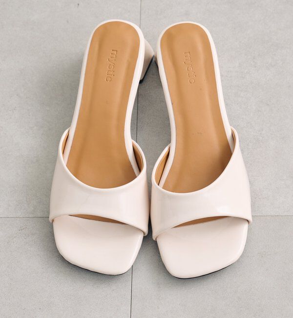  「スクエアトゥヒールサンダル」|サンダル|