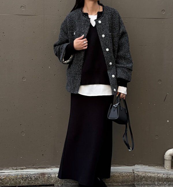  「【@_shirabe.s_コラボ】スウェットライクマーメイドニットスカート」|スカート|