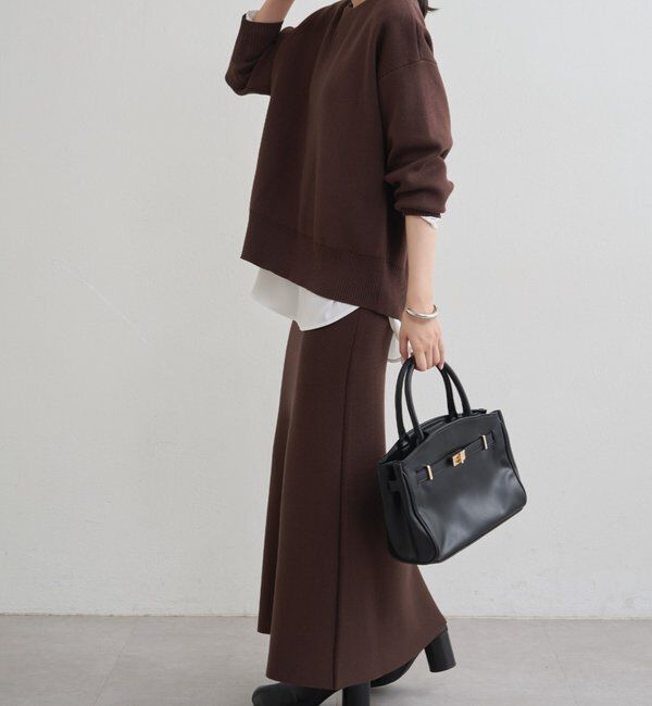  「【@_shirabe.s_コラボ】スウェットライクスキッパーニット」|ニット・セーター|