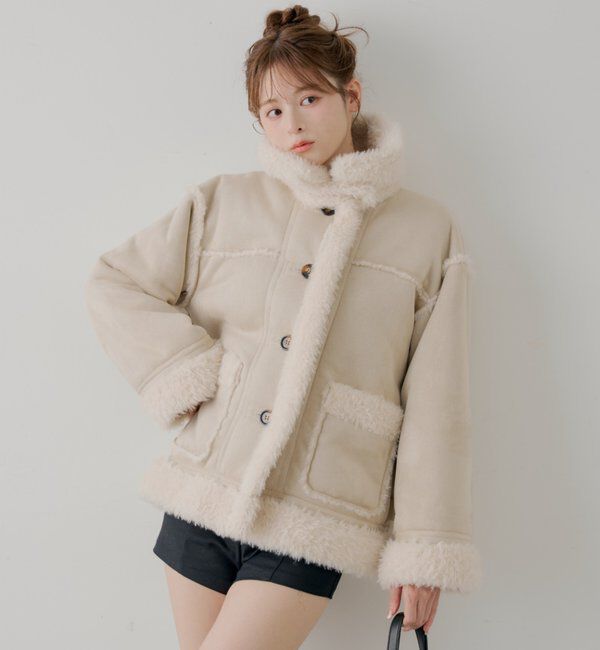  「2wayスタンドムートンルーズジャケット」|その他|