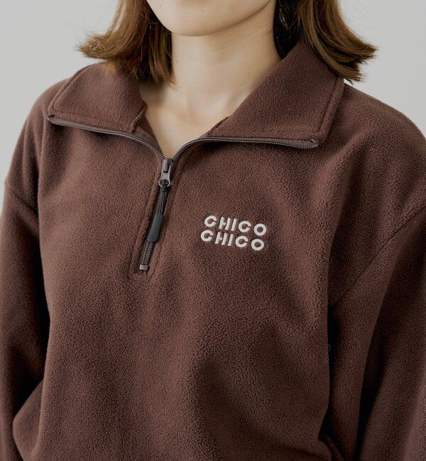  「ハーフジップフリースミニワンピース」|ワンピース|