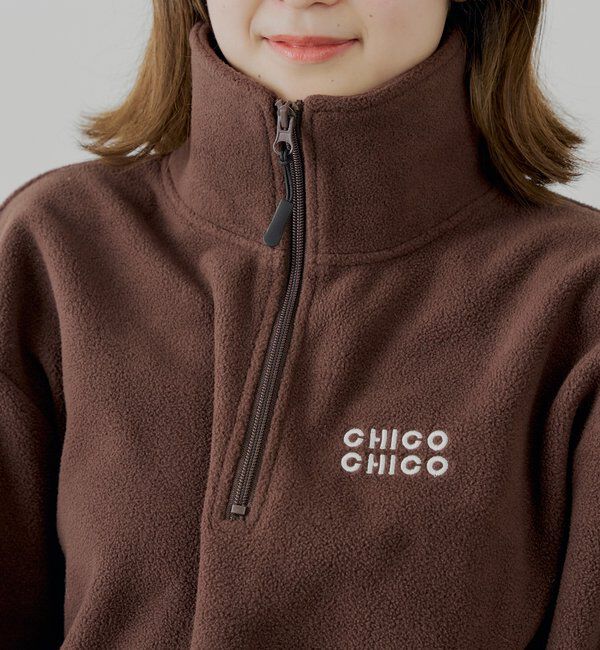  「ハーフジップフリースミニワンピース」|ワンピース|