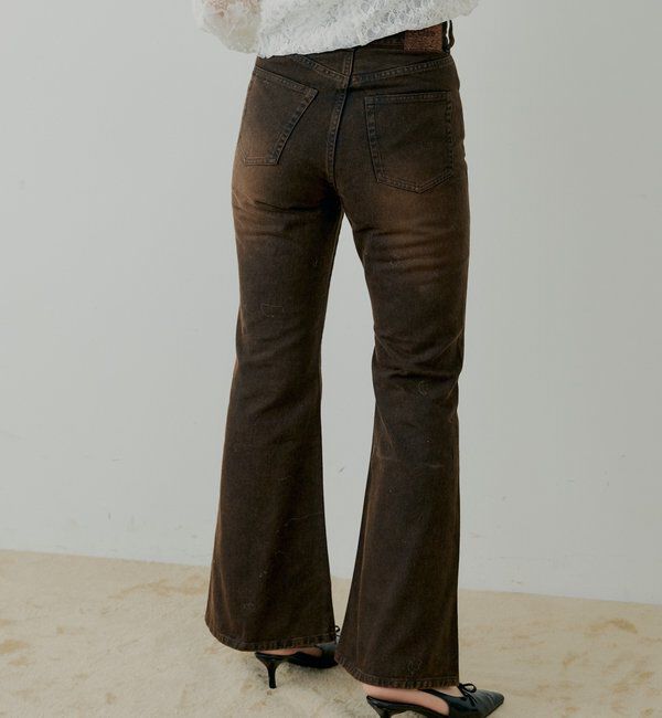  「パッチ付きフレアデニム」|デニム|