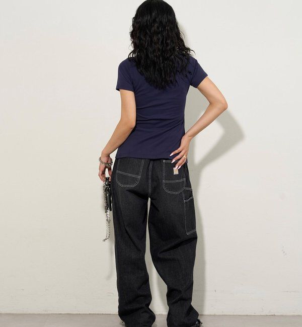  「ギャザースリットTEE」|Tシャツ・カットソー|