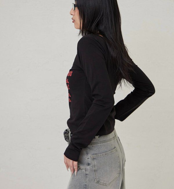  「【WEB限定】フレーズロゴトップス」|Tシャツ・カットソー|