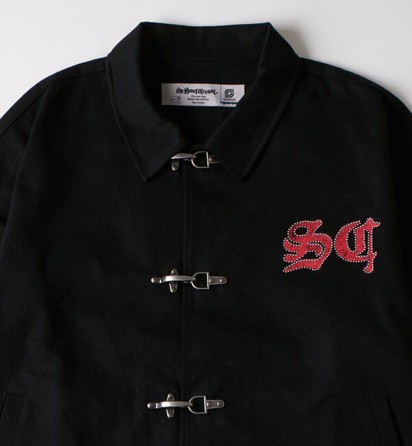  「【Sourcream】ファイヤーマンシャツブルゾン」|シャツ・ブラウス|ブラック