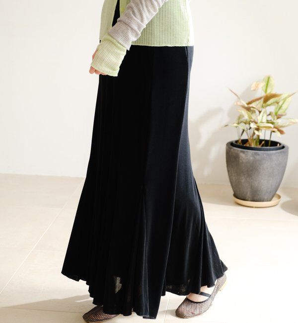  「シアーリブフレアースカート」|スカート|