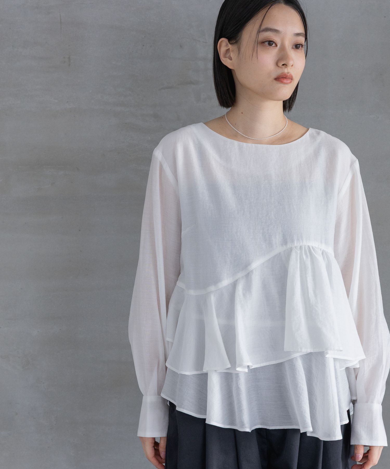 A part by 「 アシメペプラムブラウス」|シャツ・ブラウス|