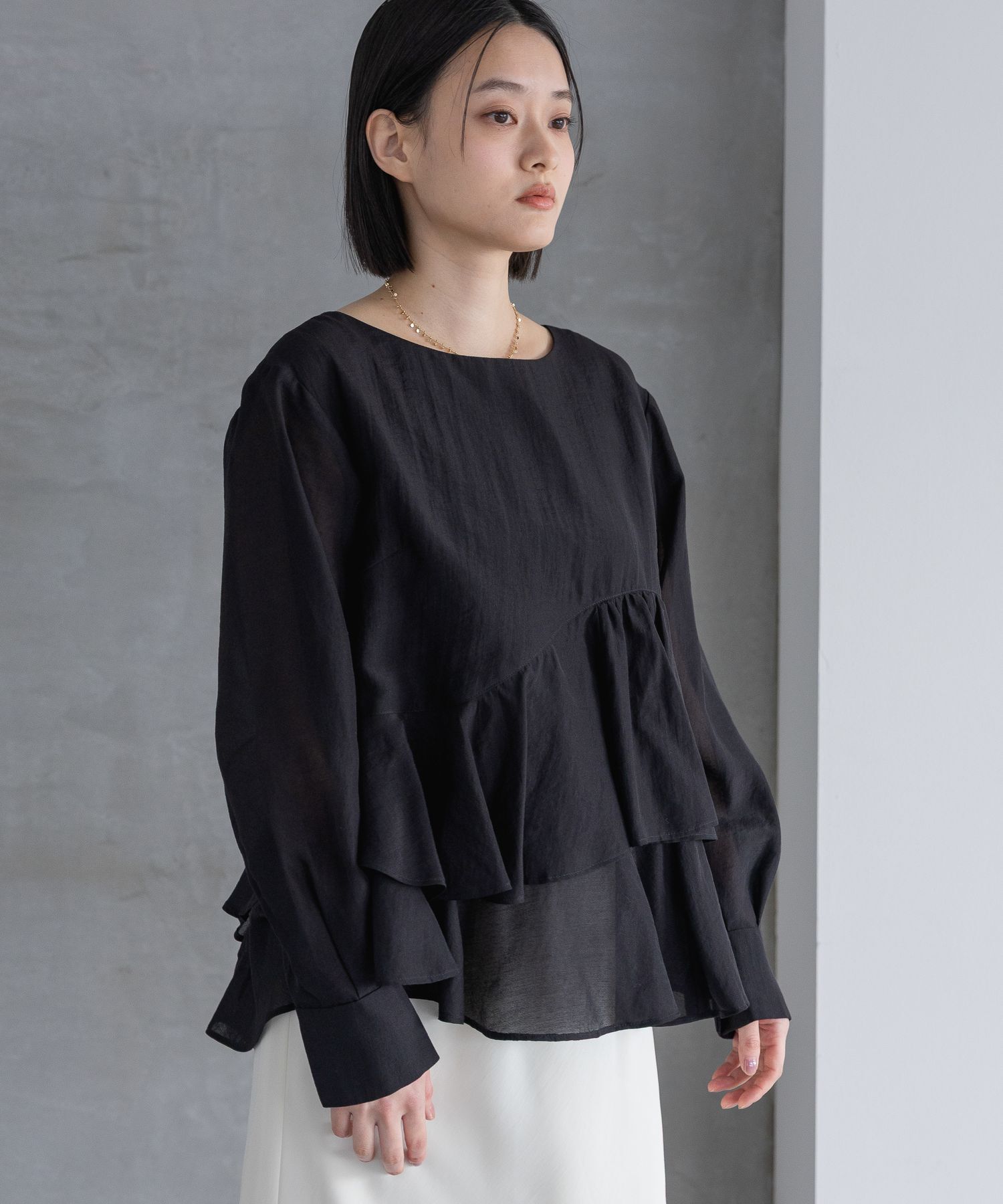 A part by 「 アシメペプラムブラウス」|シャツ・ブラウス|