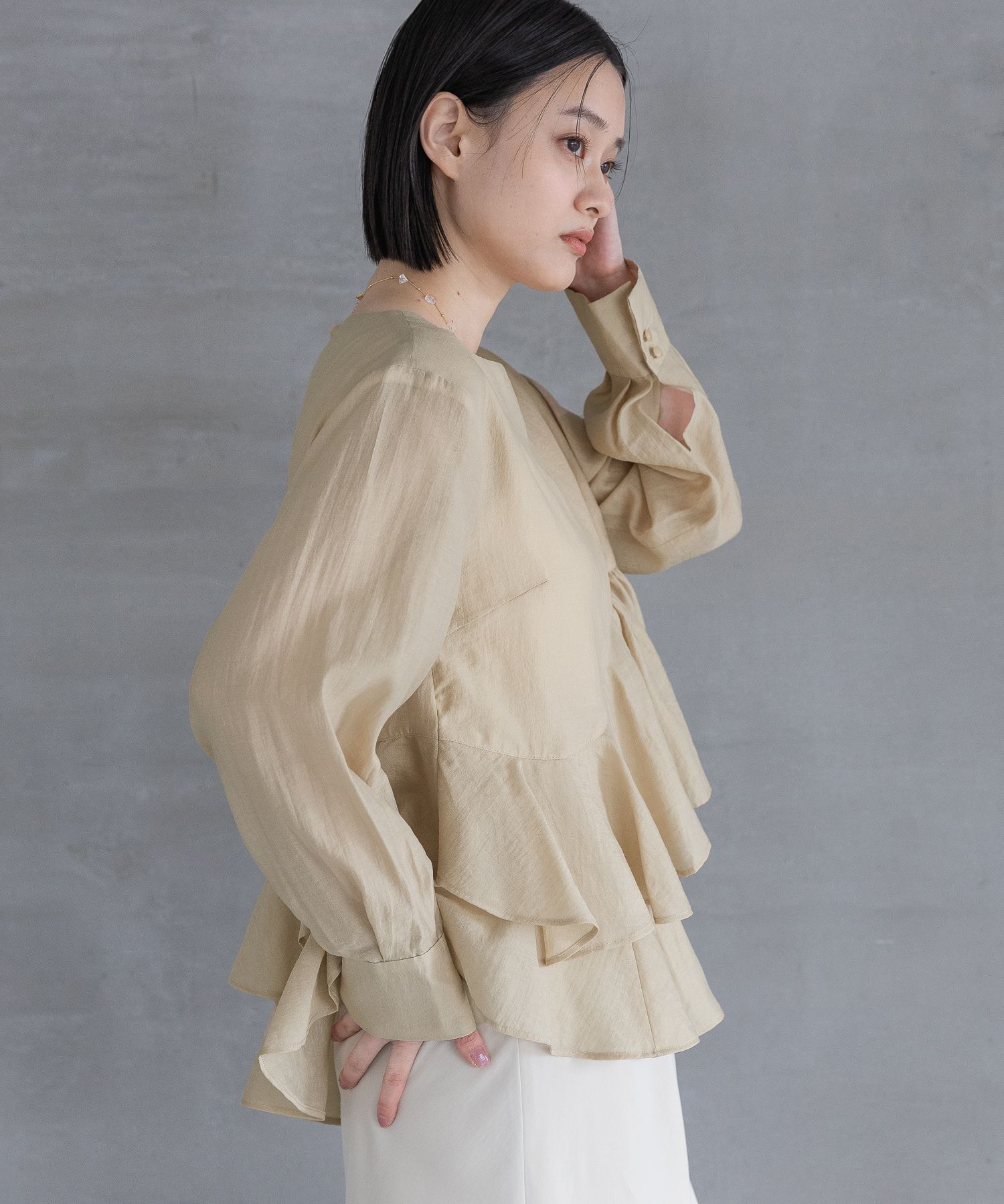 A part by 「 アシメペプラムブラウス」|シャツ・ブラウス|