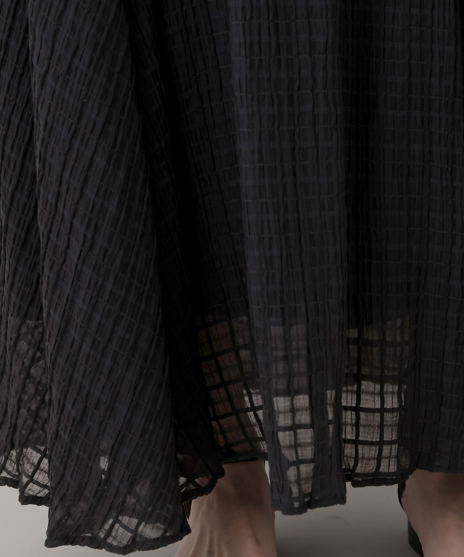 A part by 「【Sサイズ展開】シアーチェックフレアースカート」|スカート|